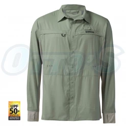 Shirts 22 Shimano Pro Stretch Vented Seafoam Long Sleeve Fishing Shirt