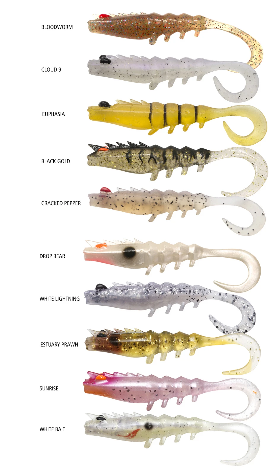 Soft Plastics Shimano Squidgies PRAWN PADDLE TAIL 110mm Fishing Lures 1 Soft Plastics Shimano Squidgies PRAWN PADDLE TAIL 110mm Fishing Lures